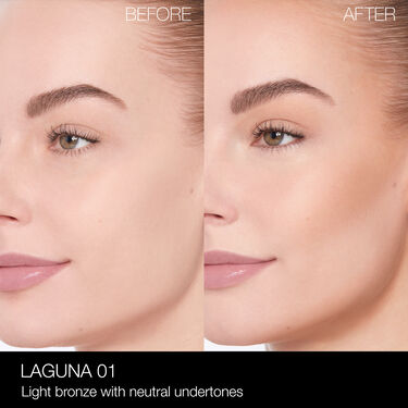 NARS_SP23_LagunaCollection_PDPCrop_OnModel_BeforeAfter_LagunaBronzingPowder_Laguna01, Nars Tama&ntilde;o viaje