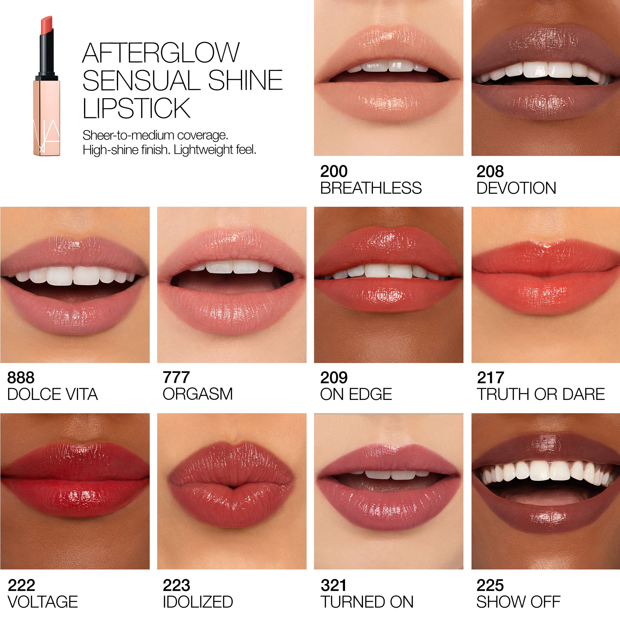 AFTERGLOW SENSUAL SHINE LIPSTICK, NARS ÚLTIMAS UNIDADES